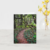 Carte de voeux pliée avec scène extérieure (Fleur jaune)