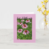 Carte de vœux pliée avec une petite note (Fleur jaune)