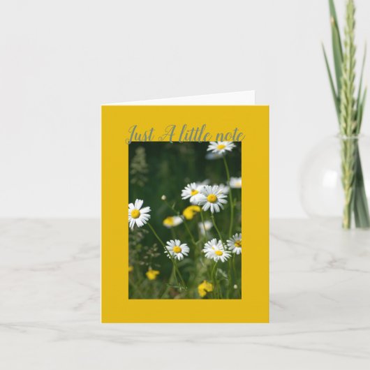 Carte de vœux pliée avec une petite note (Devant)