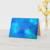 Carte de voeux pliée avec votre photo et votre tex (Fleur jaune)