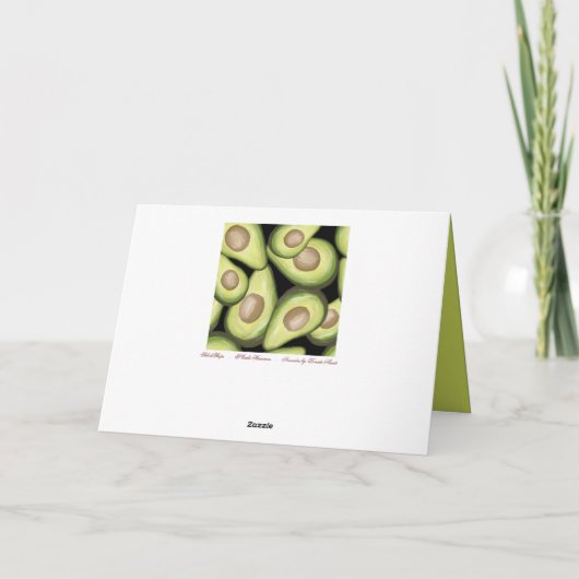 Carte de voeux pliée "Avocado" (Dos)