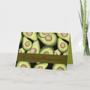 Carte de voeux pliée "Avocado"