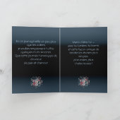 Carte de voeux pliée Azur fleuri (Intérieur)