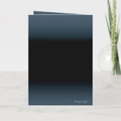 Carte de voeux pliée Azur fleuri (Dos)