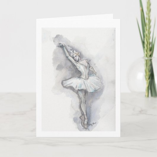 Carte de voeux pliée Ballerina (Devant)