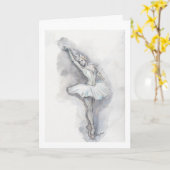 Carte de voeux pliée Ballerina (Fleur jaune)