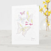 Carte de voeux pliée "Be-you-tiful" (Fleur jaune)