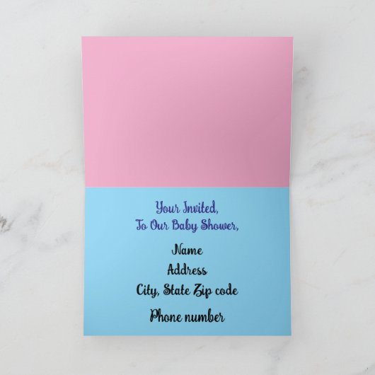 Carte de vœux pliée bébé (Intérieur)