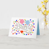 Carte de vœux pliée bébé (Fleur jaune)