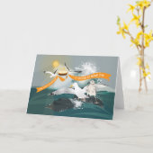 Carte de voeux pliée "Bégarée" (Fleur jaune)