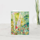 Carte de voeux pliée Birch Trees (Dos)