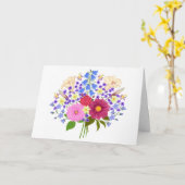 Carte de vœux pliée blanche Blumenstrauss (Fleur jaune)