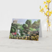 Carte de voeux pliée Blarney Castle (Fleur jaune)