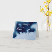 Carte de voeux pliée Bleu plus forte (Fleur jaune)