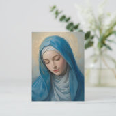 Carte de voeux pliée Blue Vierge Mary Sympathy (Debout devant)