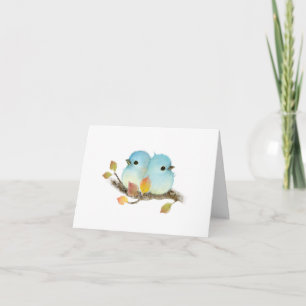 Carte de voeux pliée Bluebirds