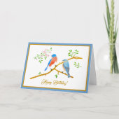 Carte de voeux pliée Bluebirds (Devant)