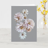 Carte de vœux pliée Blush Zinnia (Fleur jaune)