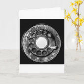 Carte de voeux pliée - Bonjour (Fleur jaune)