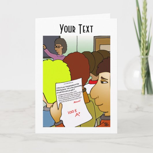 Carte de voeux pliée Boomerang (Devant)