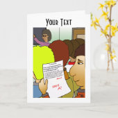 Carte de voeux pliée Boomerang (Fleur jaune)