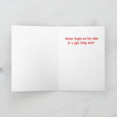 Carte de vœux pliée Cactus Snowman (5 x 7) (Intérieur)