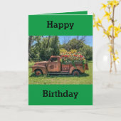 Carte de vœux pliée - Carte d'anniversaire (Fleur jaune)