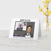 Carte de vœux pliée Chicken Coop Coup (Fleur jaune)