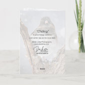 Carte de voeux pliée "Chilling" Junco, 5" x 7" (Dos)