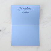 Carte de voeux pliée Citation Fleur sauvage du Tex (Intérieur)