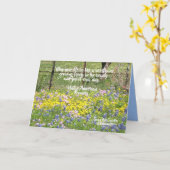 Carte de voeux pliée Citation Fleur sauvage du Tex (Fleur jaune)