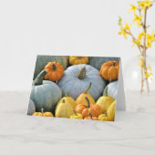 Carte de voeux pliée citrouille (Fleur jaune)