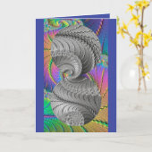 Carte de voeux pliée - Collection Double Lune (Fleur jaune)