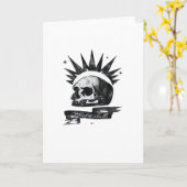 Carte de vœux pliée créative à crâne inadapté (Fleur jaune)