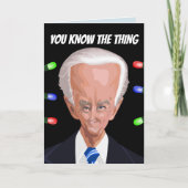 CARTE DE VOEUX PLIÉE CREEPY BIDEN LET'S GO BRANDON (Devant)