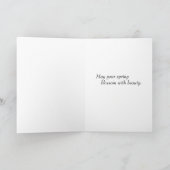 Carte de voeux pliée Crocus blanc printemps (Intérieur)