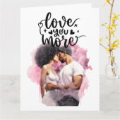 Carte de vœux pliée d'amour (Fleur jaune)