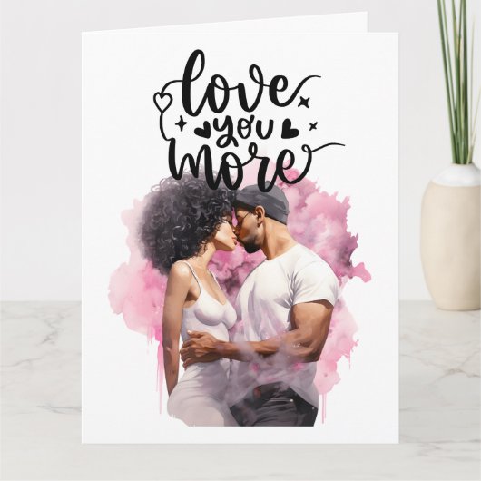 Carte de vœux pliée d'amour (Devant)