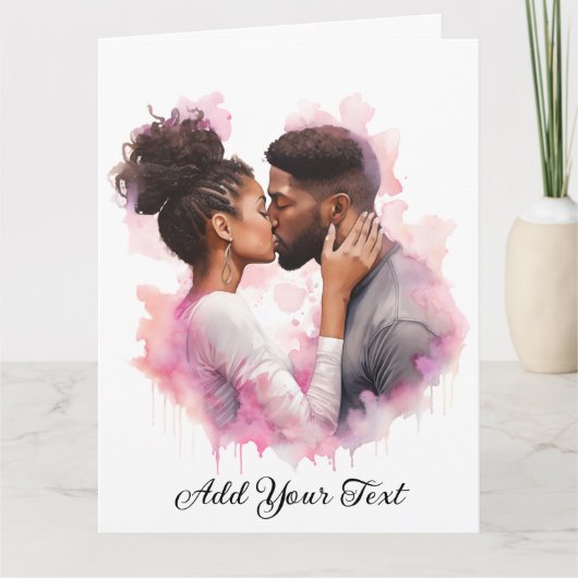 Carte de vœux pliée d'amour (Devant)