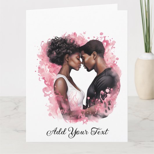 Carte de vœux pliée d'amour (Devant)