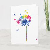 Carte de voeux pliée Dandelion Arc-en-ciel (Devant)