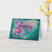 Carte de vœux pliée Dark Fae (Fleur jaune)