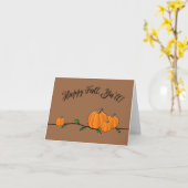 Carte de vœux pliée d'AUTOMNE (Fleur jaune)