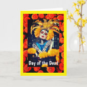 Carte de voeux pliée de 5" x 7" (Fleur jaune)