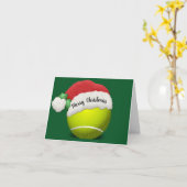 Carte de voeux pliée de balle de tennis (Fleur jaune)