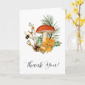 Carte de voeux pliée de champignons (Fleur jaune)