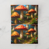 Carte de voeux Pliée De Champignons Flow (Couchage intérieur)