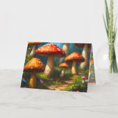 Carte de voeux Pliée De Champignons Flow (Verso)