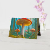 Carte de voeux Pliée De Champignons Flow (Orchidée)