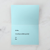 Carte de voeux pliée de chat (Intérieur)